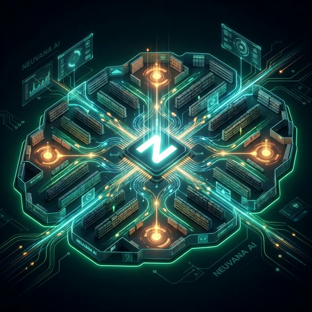 Isometric 3D visualization of AI-powered retail store analytics with traffic flow streams and data overlays